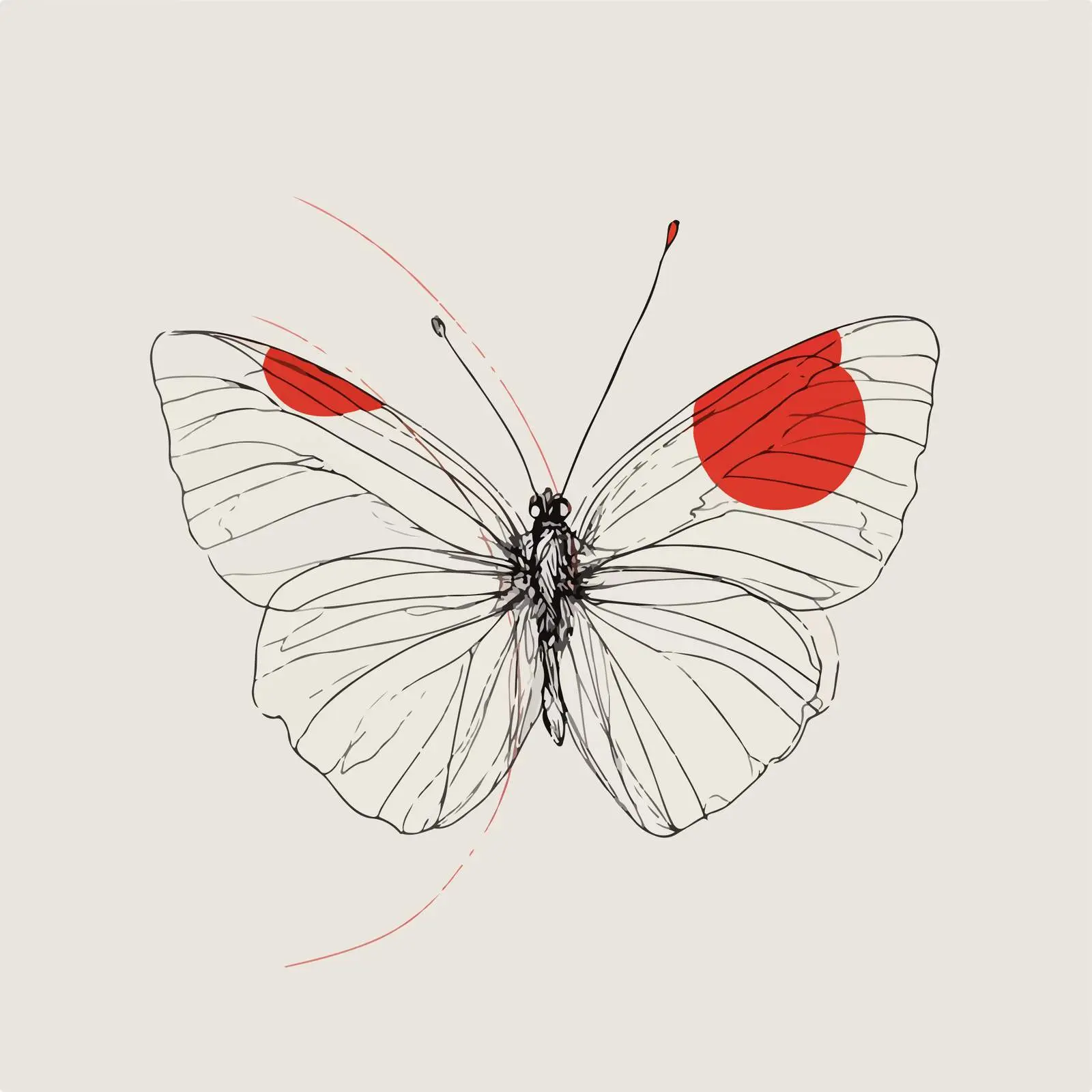 Sleek Butterfly Stroke Art — free download from Dotvec