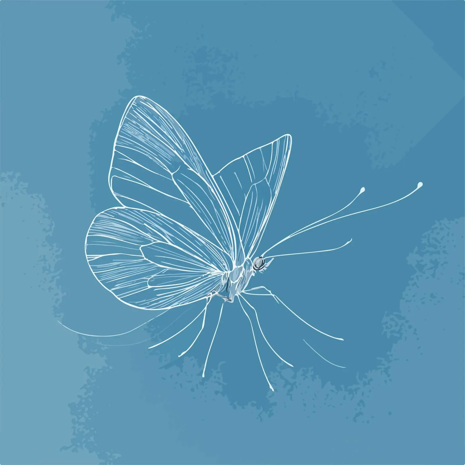 Butterfly Stroke Line Illustration — free download from Dotvec