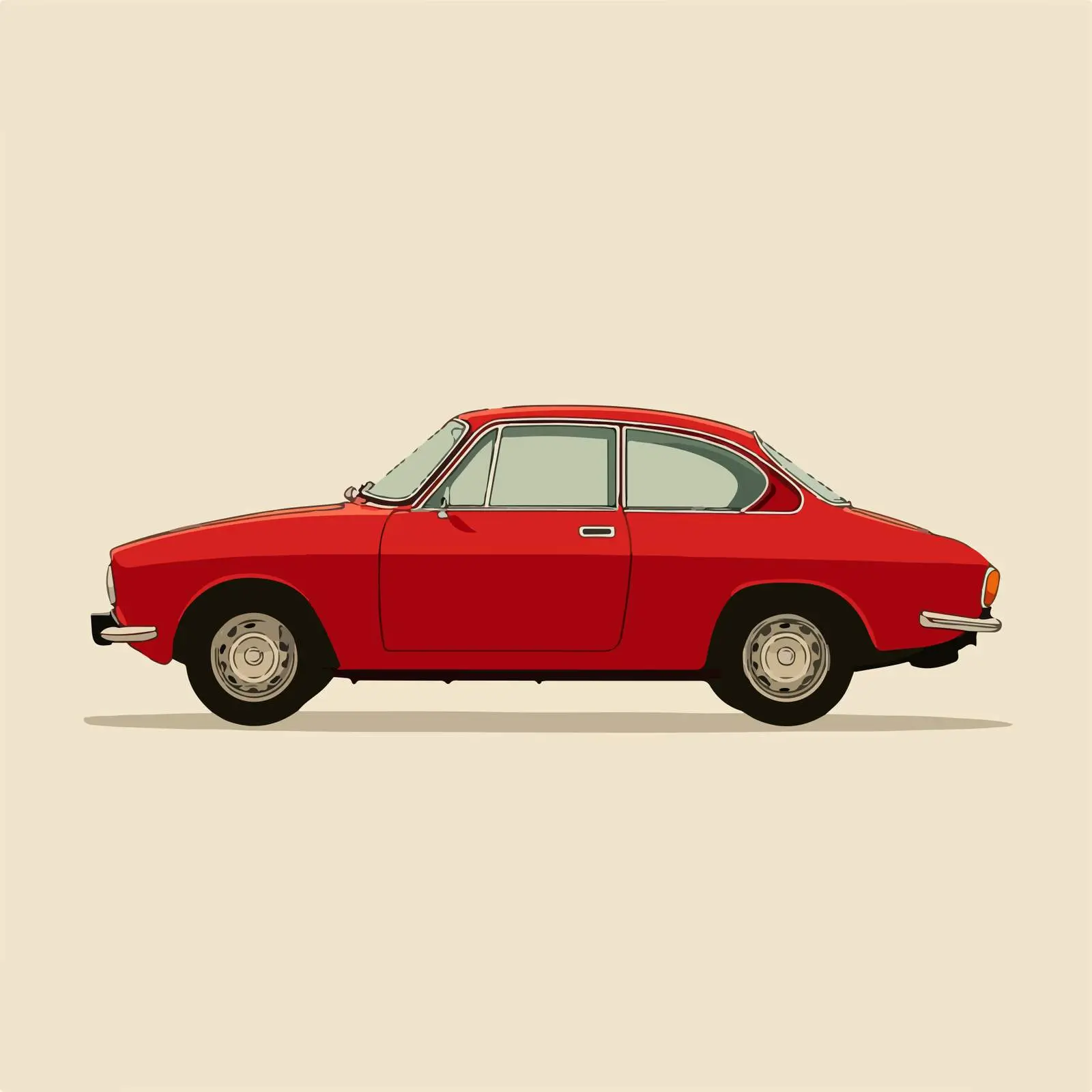 Minimalist Car Vector Illustration — free download from Dotvec
