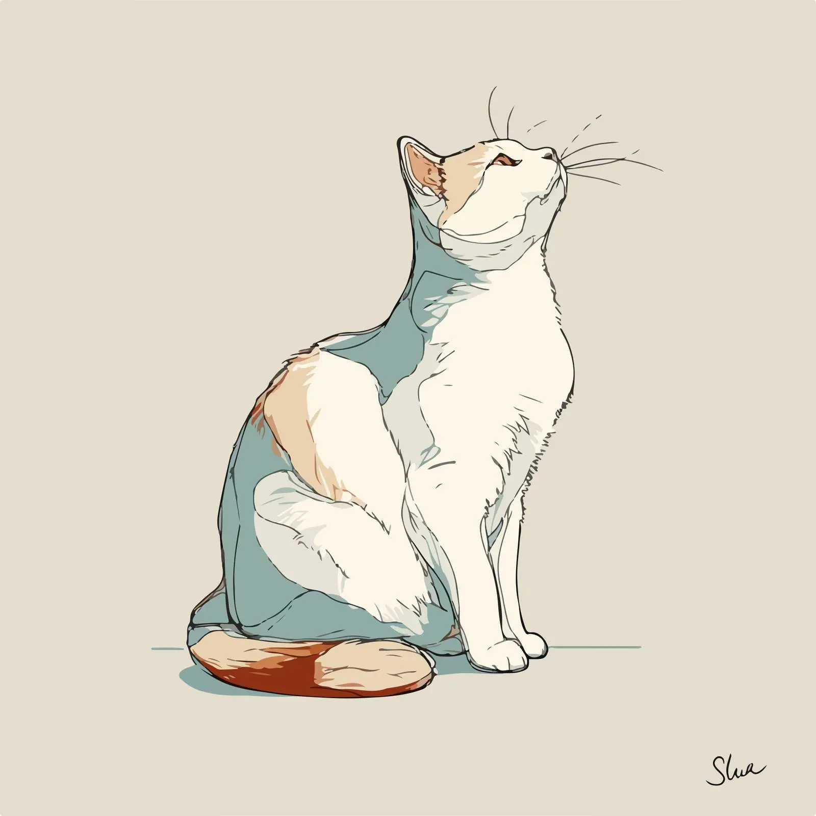Sleek Cat Line Art — free download from Dotvec