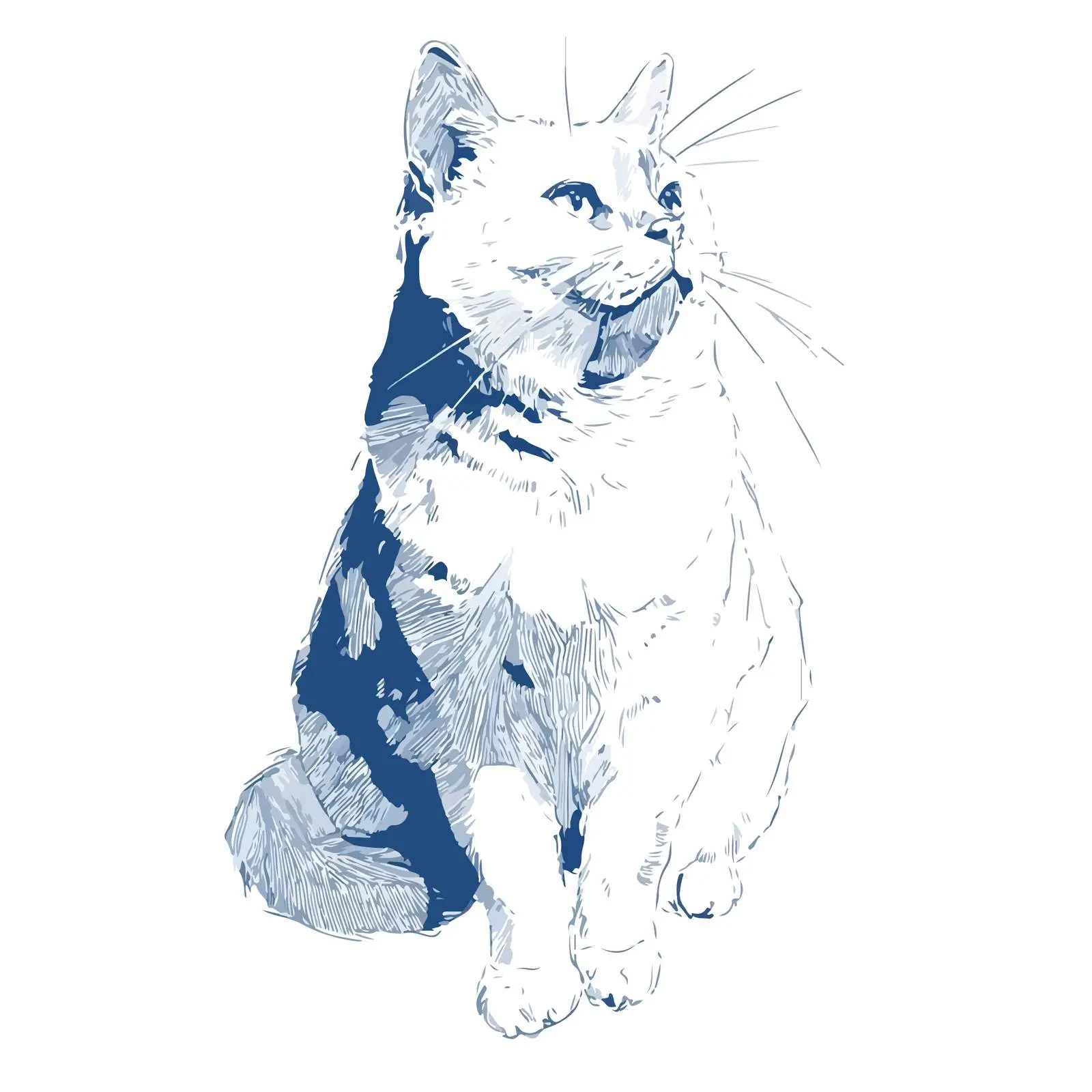 Minimalist Cat Line Art — free download from Dotvec