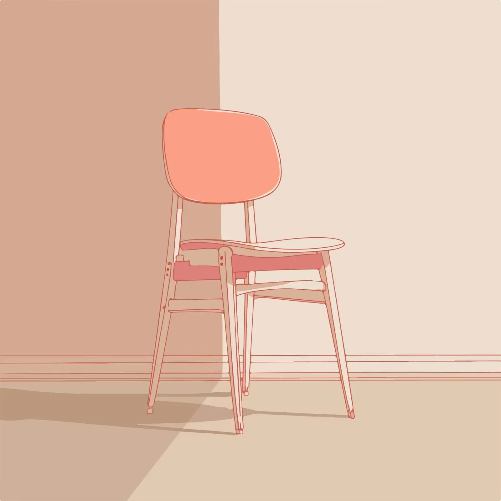 Minimalist Chair Illustration — free download from Dotvec