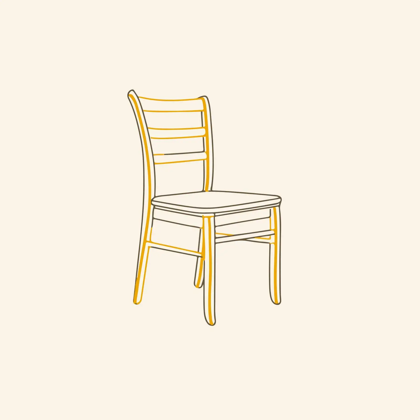Elegant Chair Line Drawing — free download from Dotvec