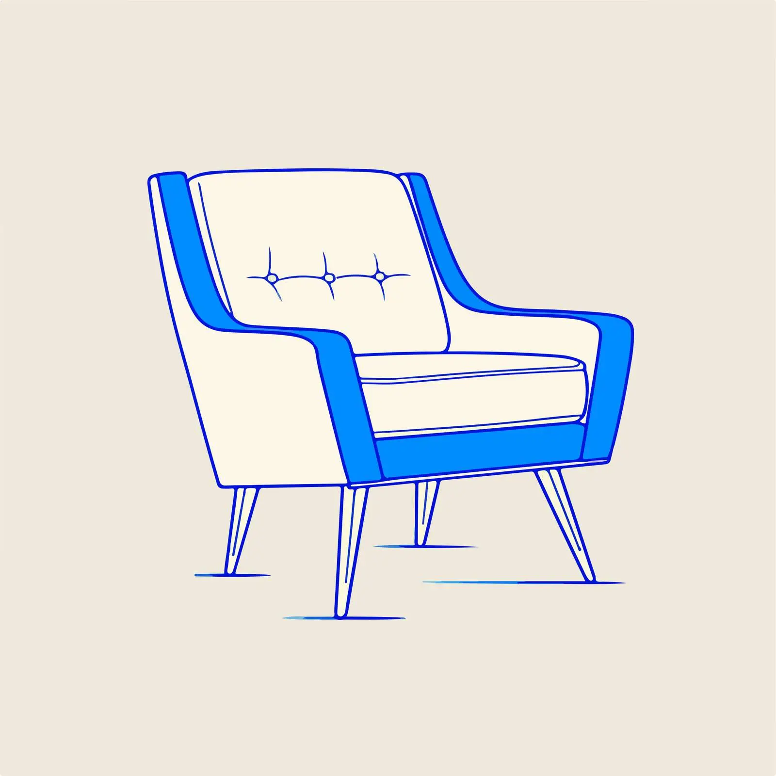 Minimalist Chair Illustration — free download from Dotvec