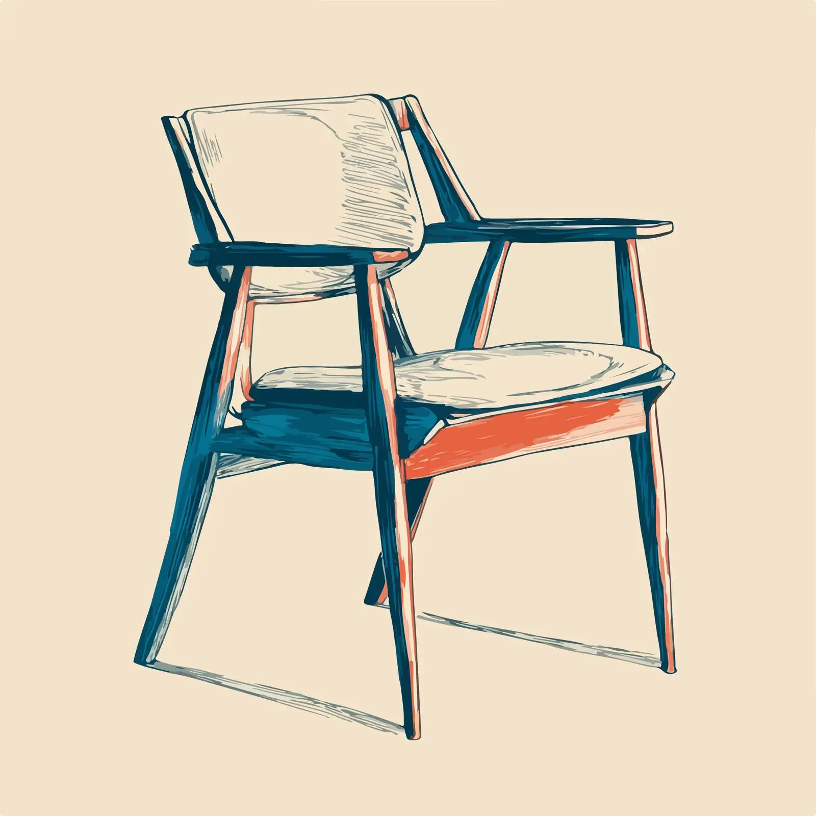 Minimalist Chair Illustration — free download from Dotvec
