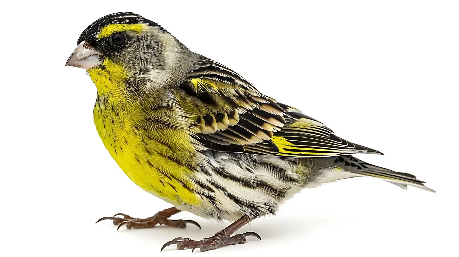 Elegant Siskin Bird Isolated on White — free download from Dotvec