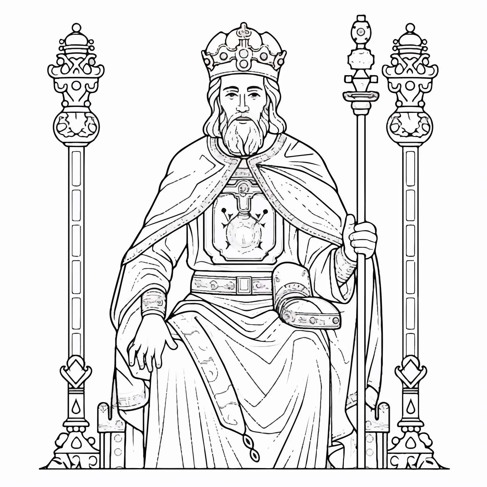 Sisoes the Great Byzantine Coloring Page — free download from Dotvec