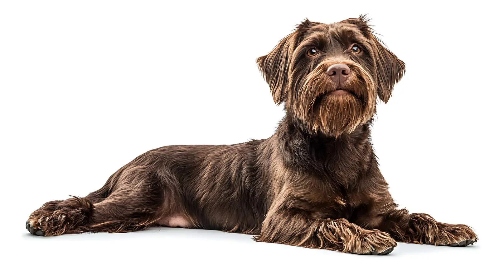 Expressive Korthals Griffon Dog Portrait — free download from Dotvec