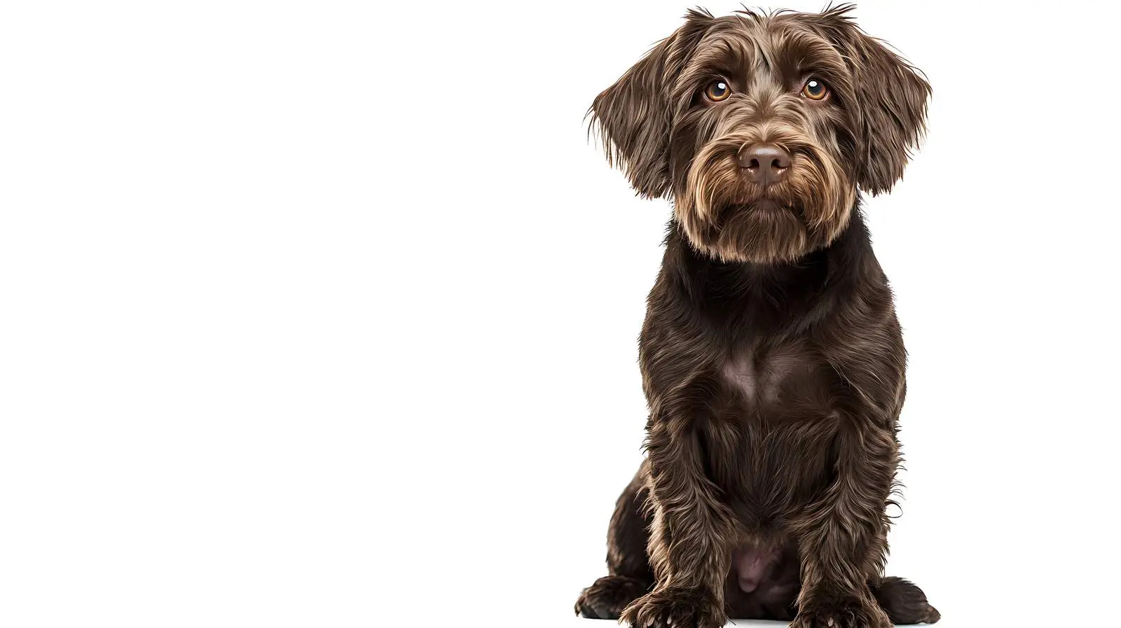 Expressive Korthals Griffon Dog Isolated — free download from Dotvec