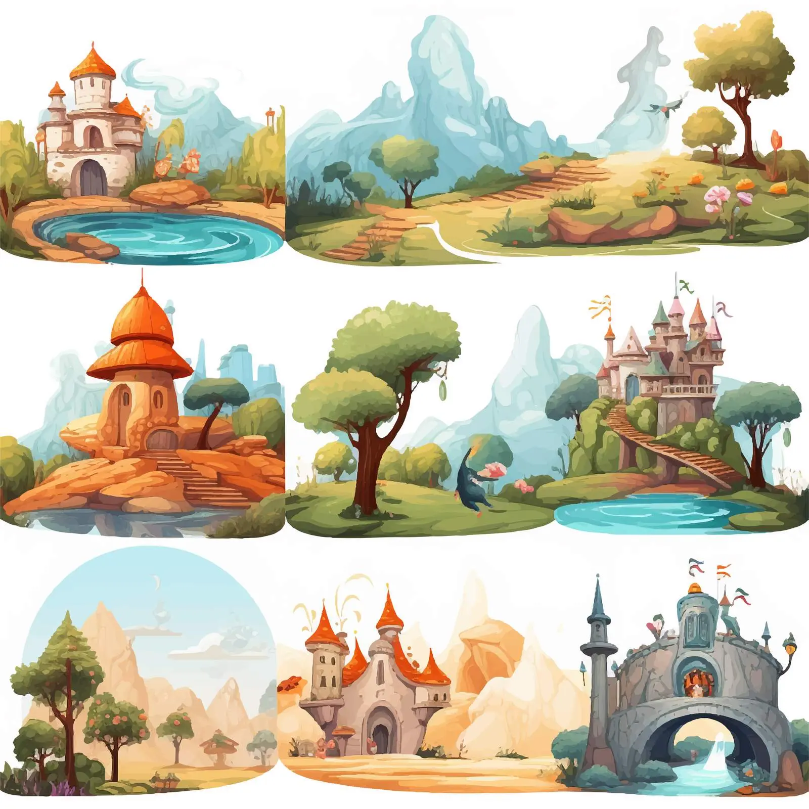 Fantasy Worlds with Unique Scenes and Places — free download from Dotvec