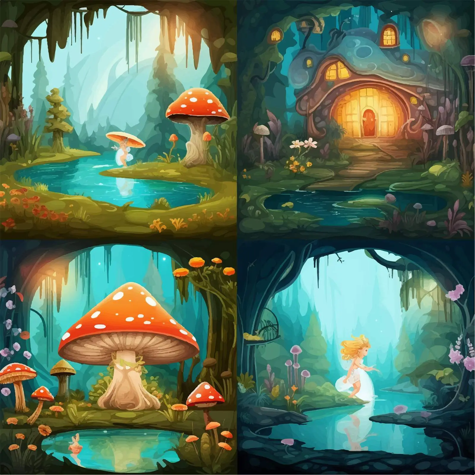 Fantasy Nature Scenes with Beautiful Landscapes — free download from Dotvec