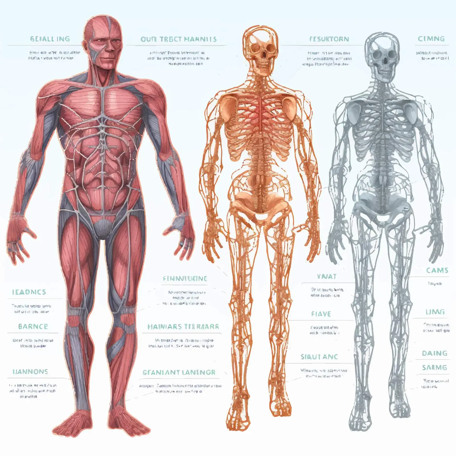 Six Main Human Body Systems Illustration — free download from Dotvec