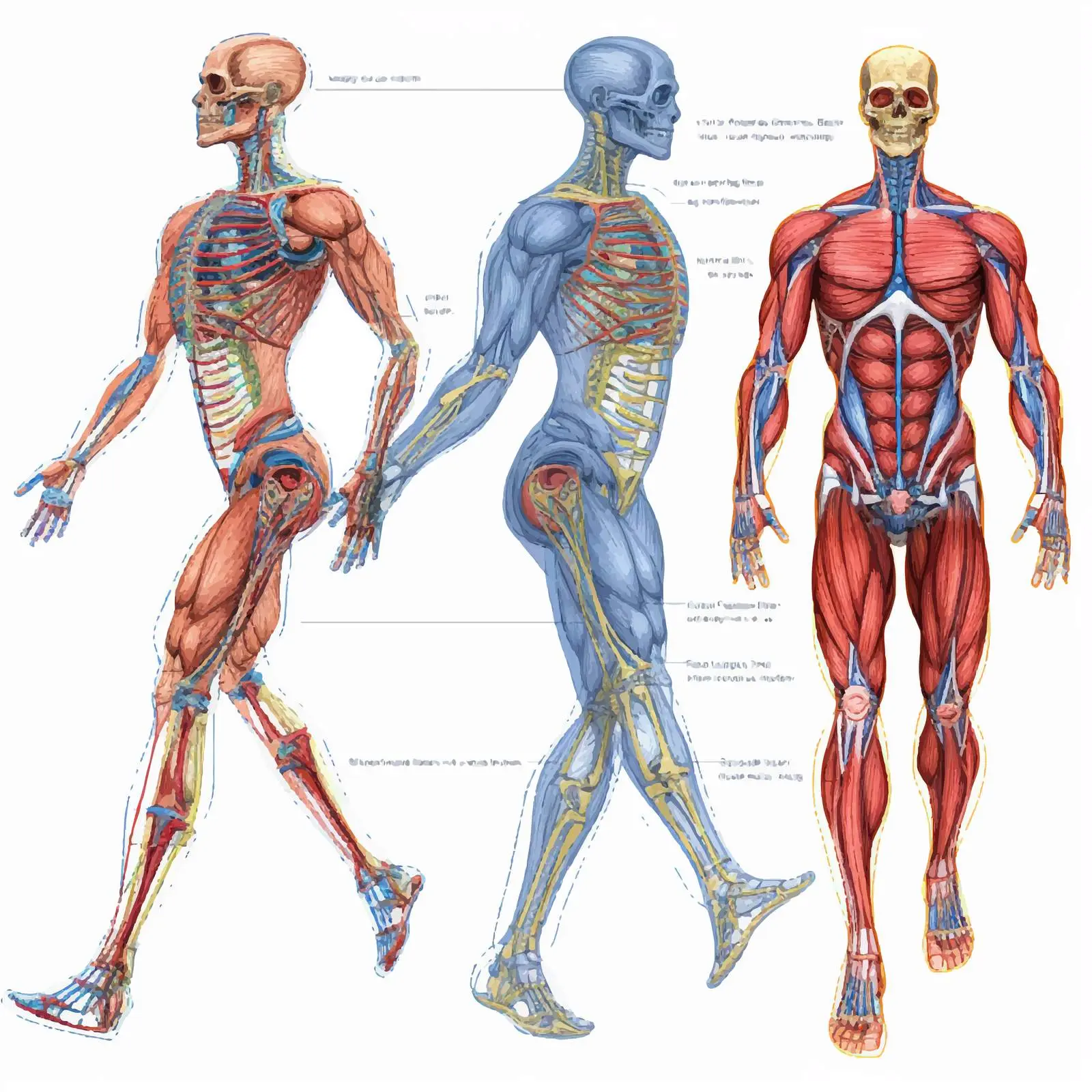 Main Human Body Systems High Detail Illustration — free download from Dotvec