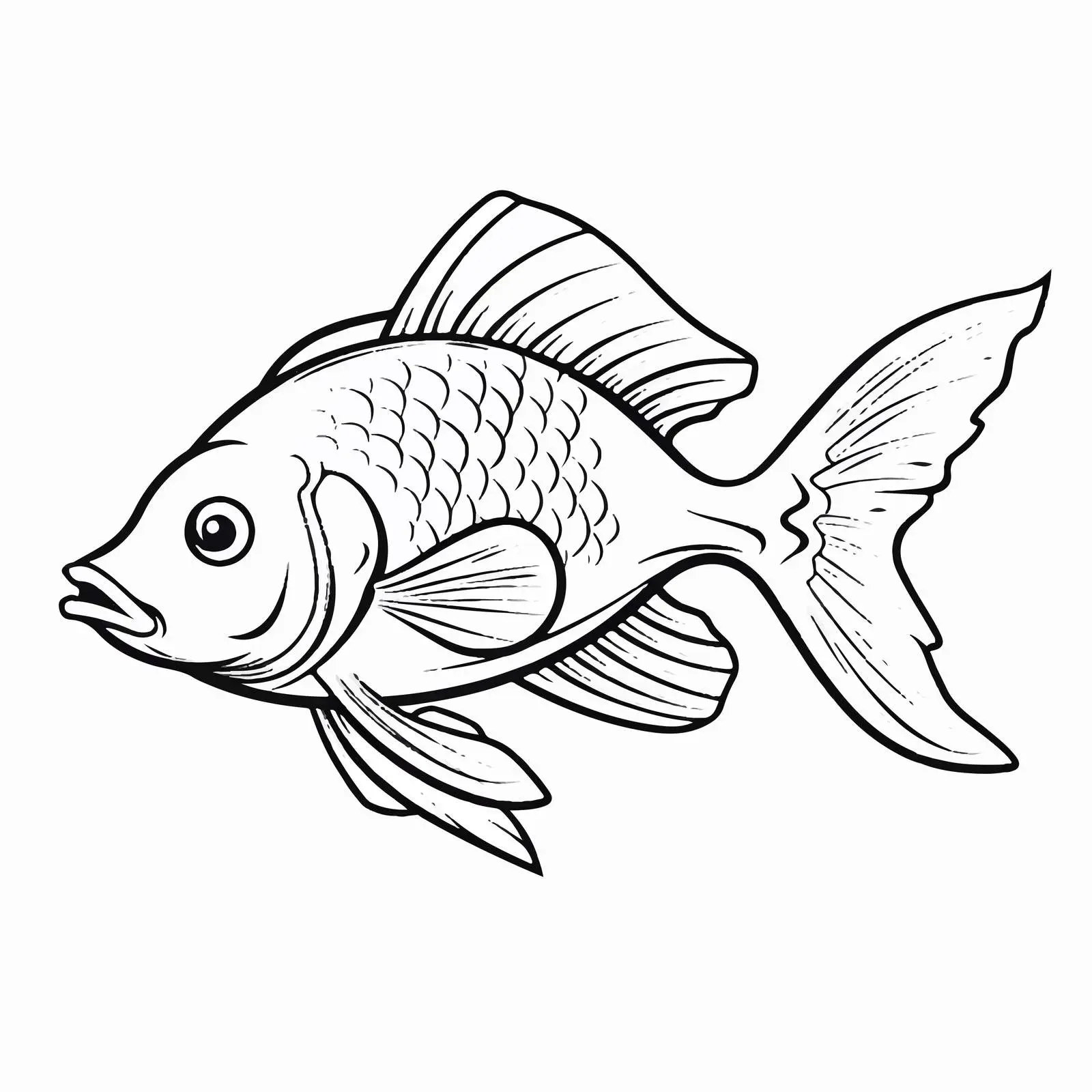 Skate Fish Outline Vector Illustration – free oar image from Dotvec