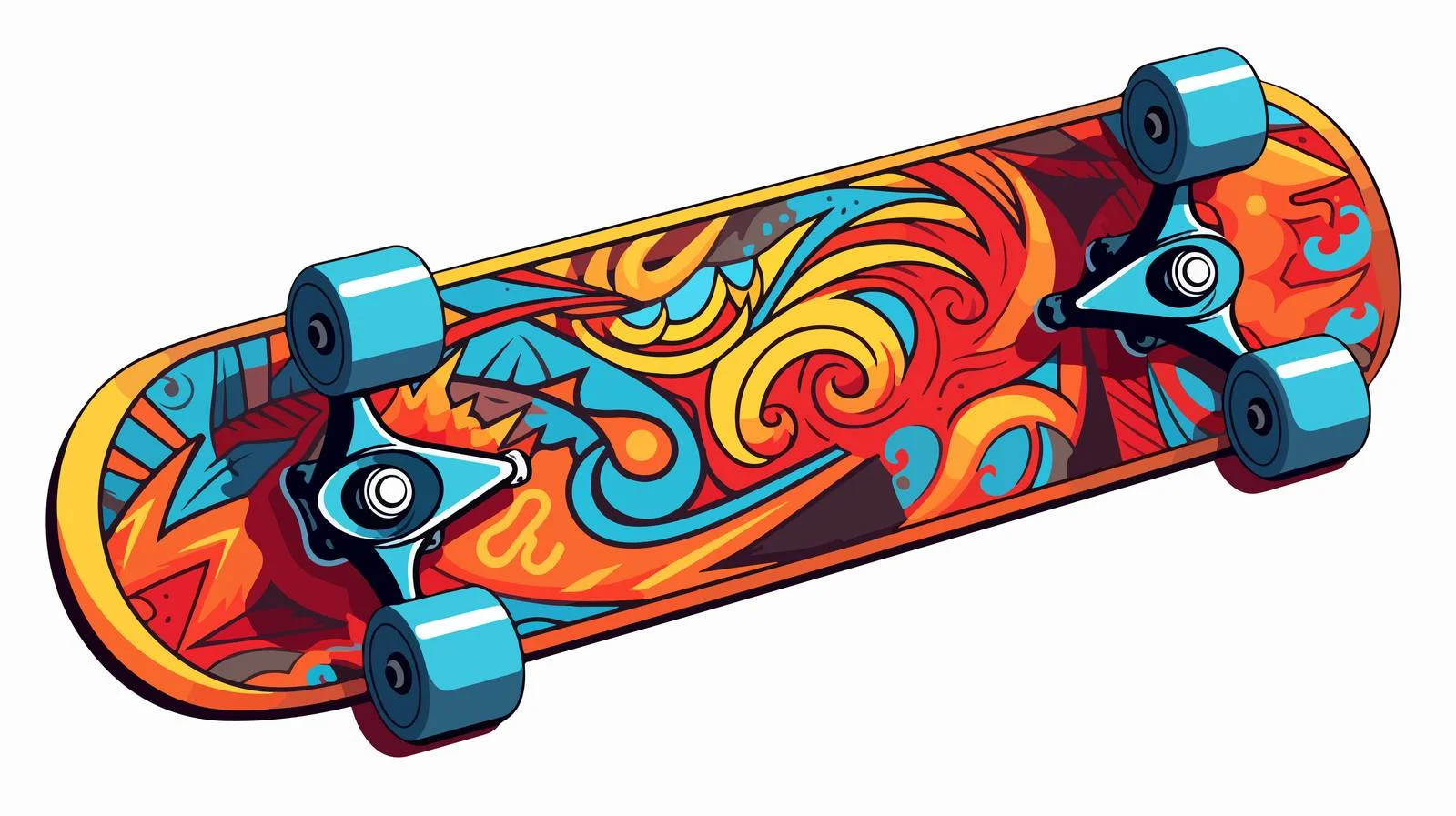 High-Quality Cartoon Skateboard — free download from Dotvec