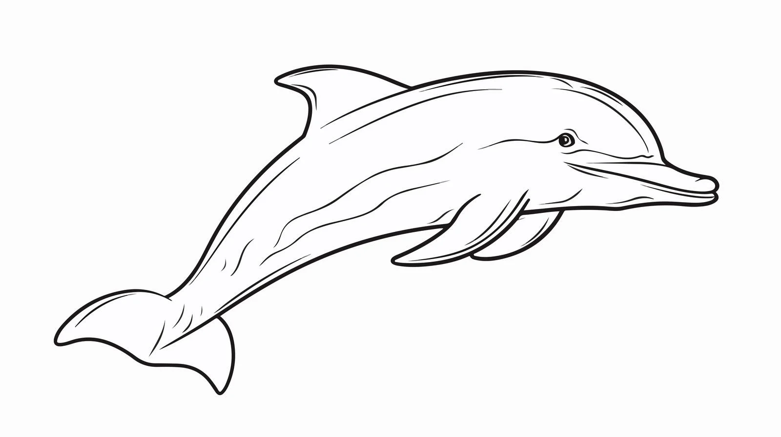 Cartoon Dolphin Jumping Icon Sketch — free download from Dotvec