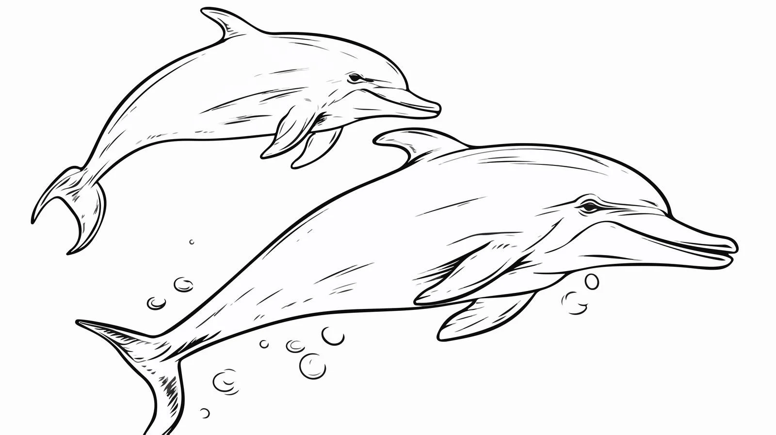 Playful Dolphin Cartoon Icon Sketch — free download from Dotvec