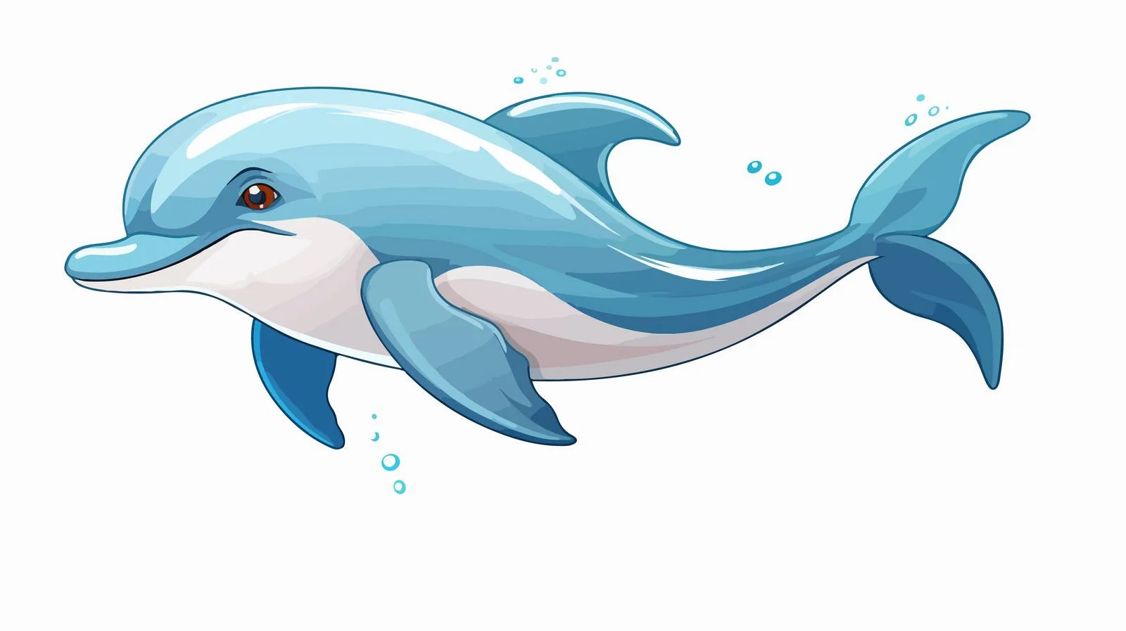 Dolphin Cartoon Jumping Icon Vector Sketch — free download from Dotvec