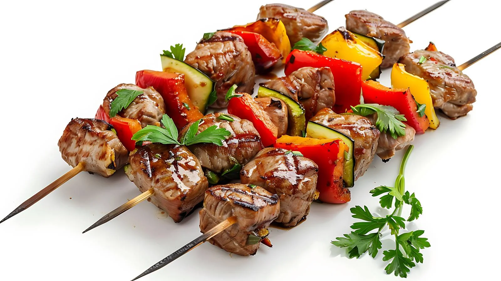 Grilled Skewers with Meat and Vegetables — free download from Dotvec