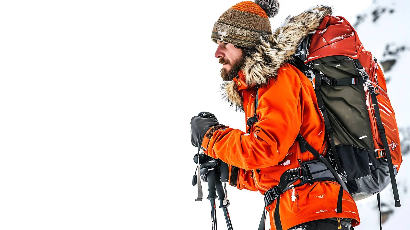 Ski Tourer Pelt Attachment in Mountains — free download from Dotvec