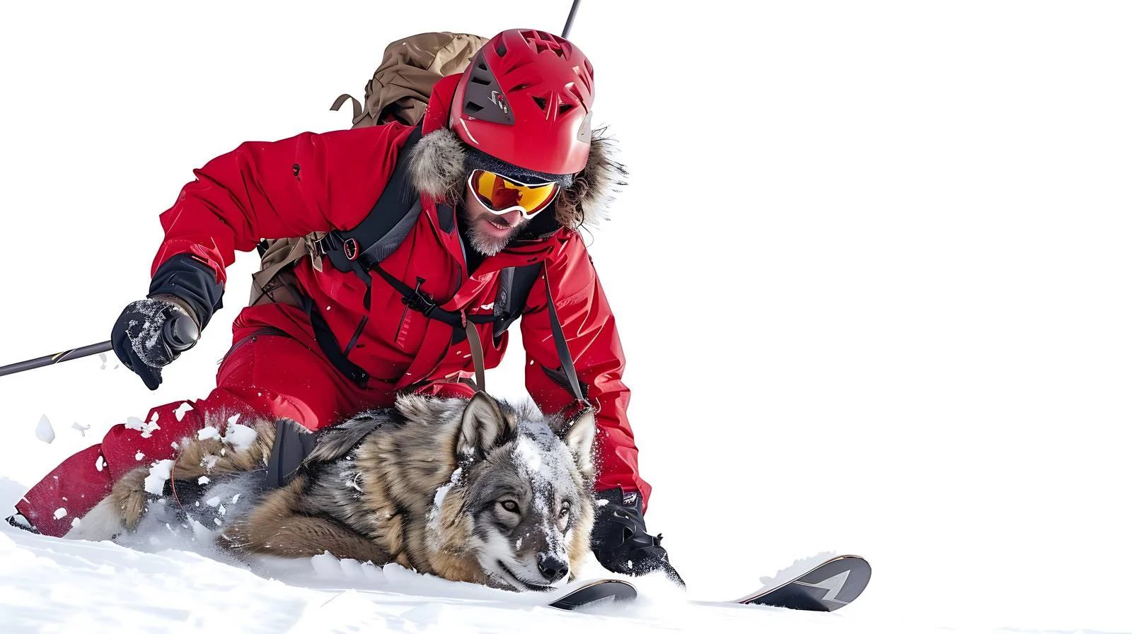 Attaching Pelt to Ski in Mountains — free download from Dotvec