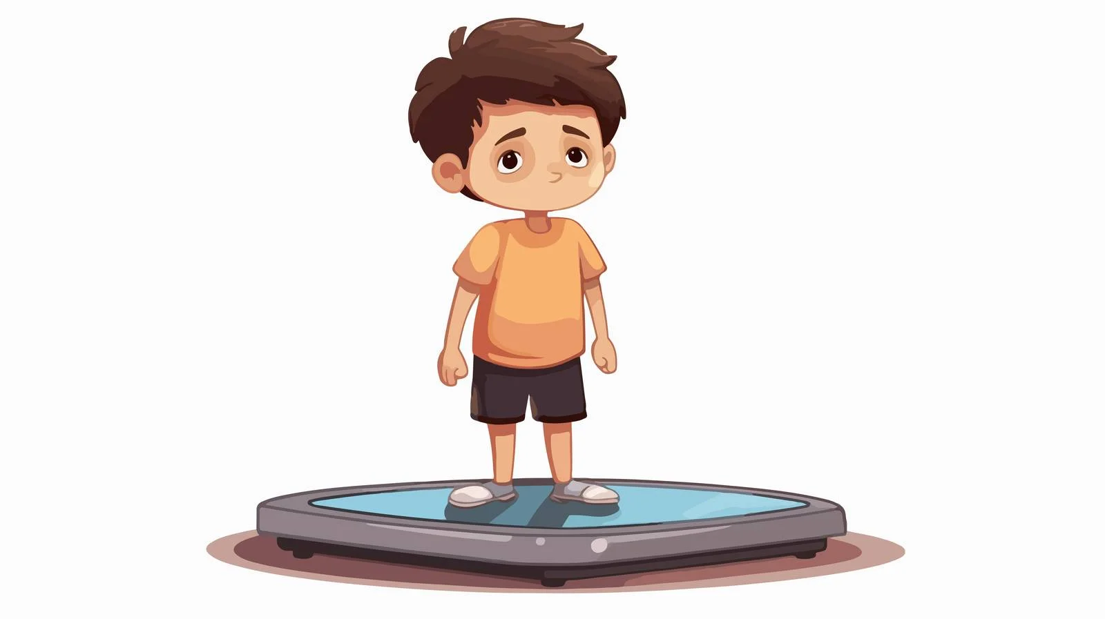 Child Weight Scale Cartoon Vector Illustration — free download from Dotvec