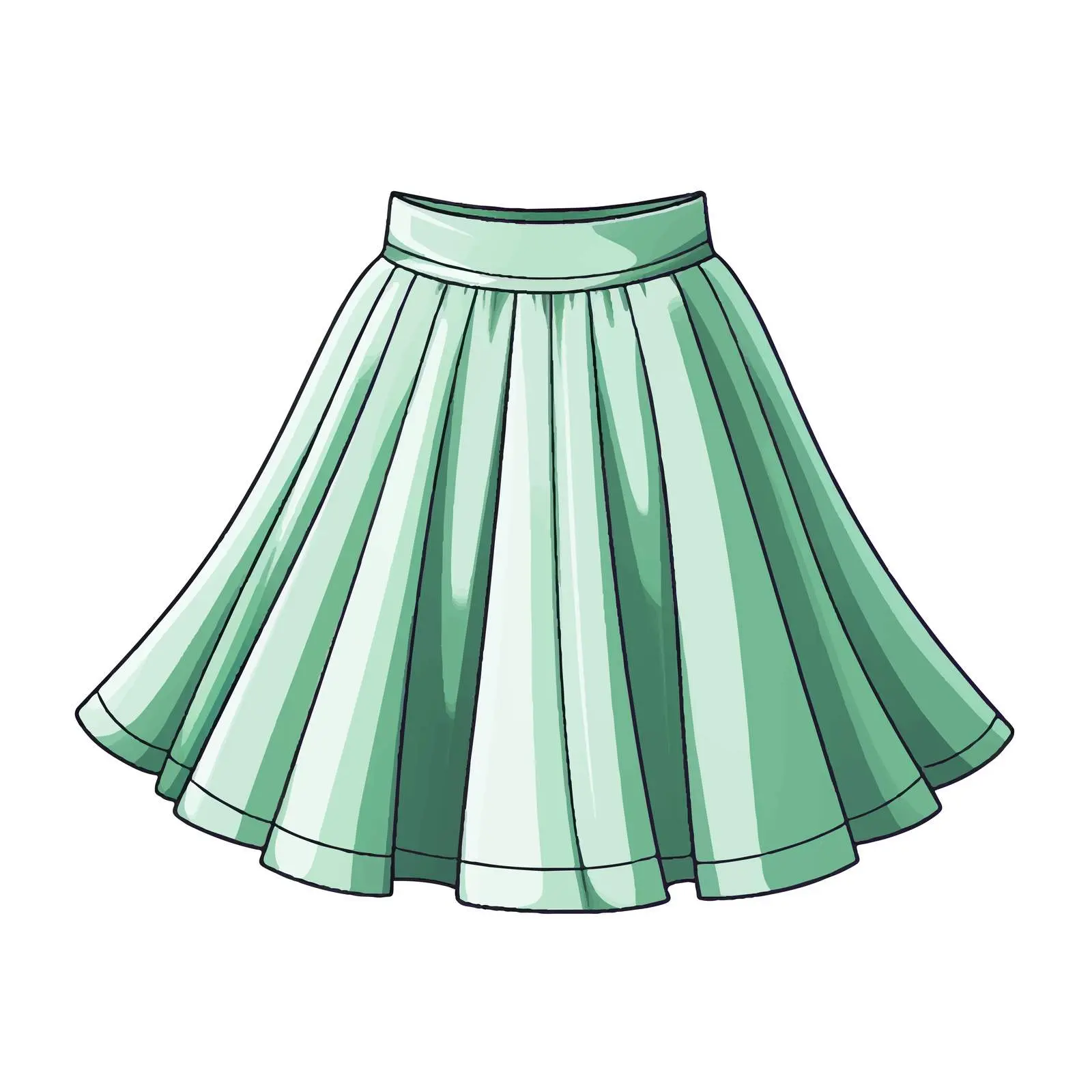 Isolated Vector Skirt Illustration on White Background — free download from Dotvec