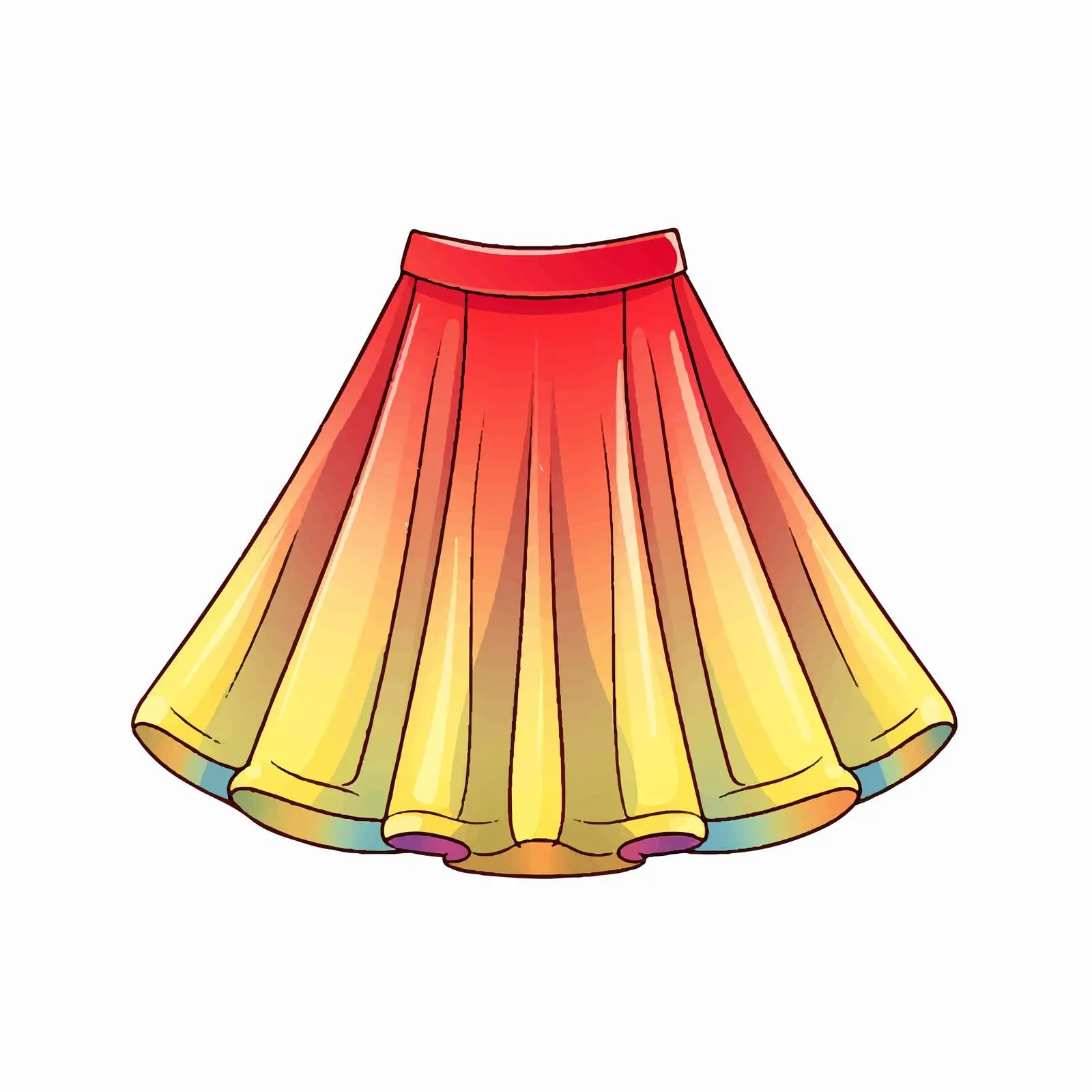 Isolated Skirt Line Vector Illustration on White Background — free download from Dotvec