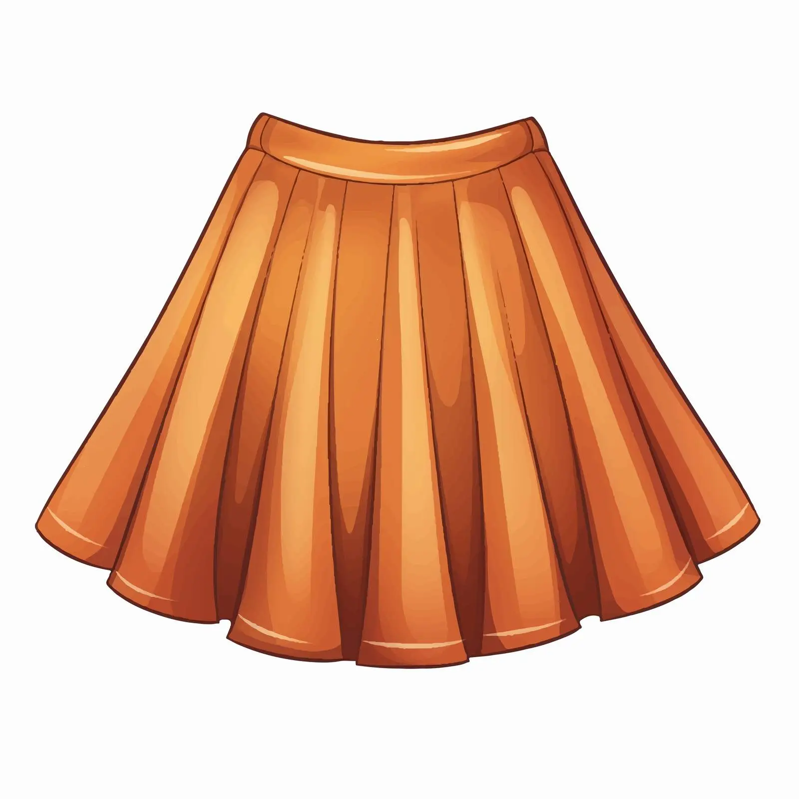 Top View Skirt Vector Illustration on White Background — free download from Dotvec