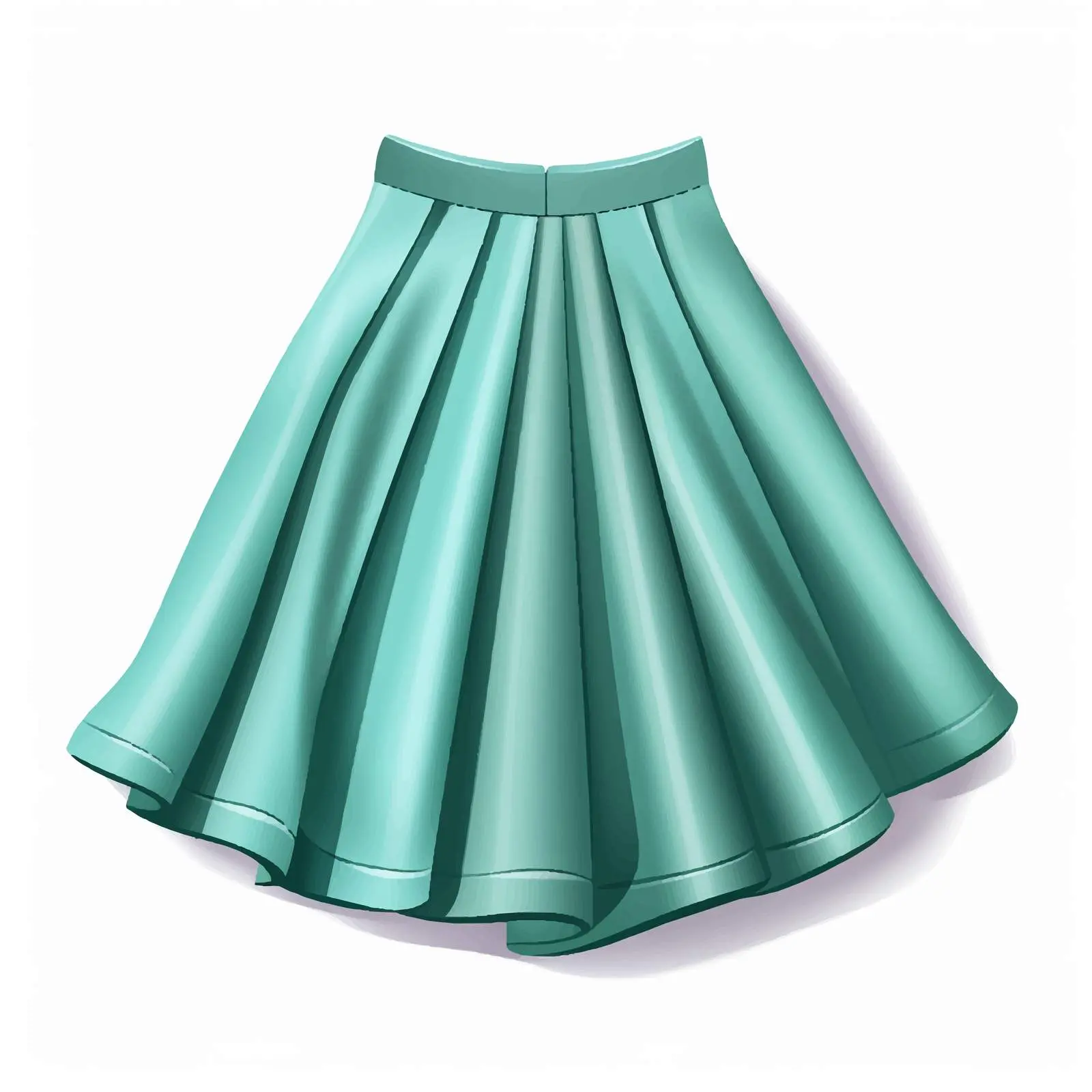 Top View Skirt Vector Illustration on White Background — free download from Dotvec