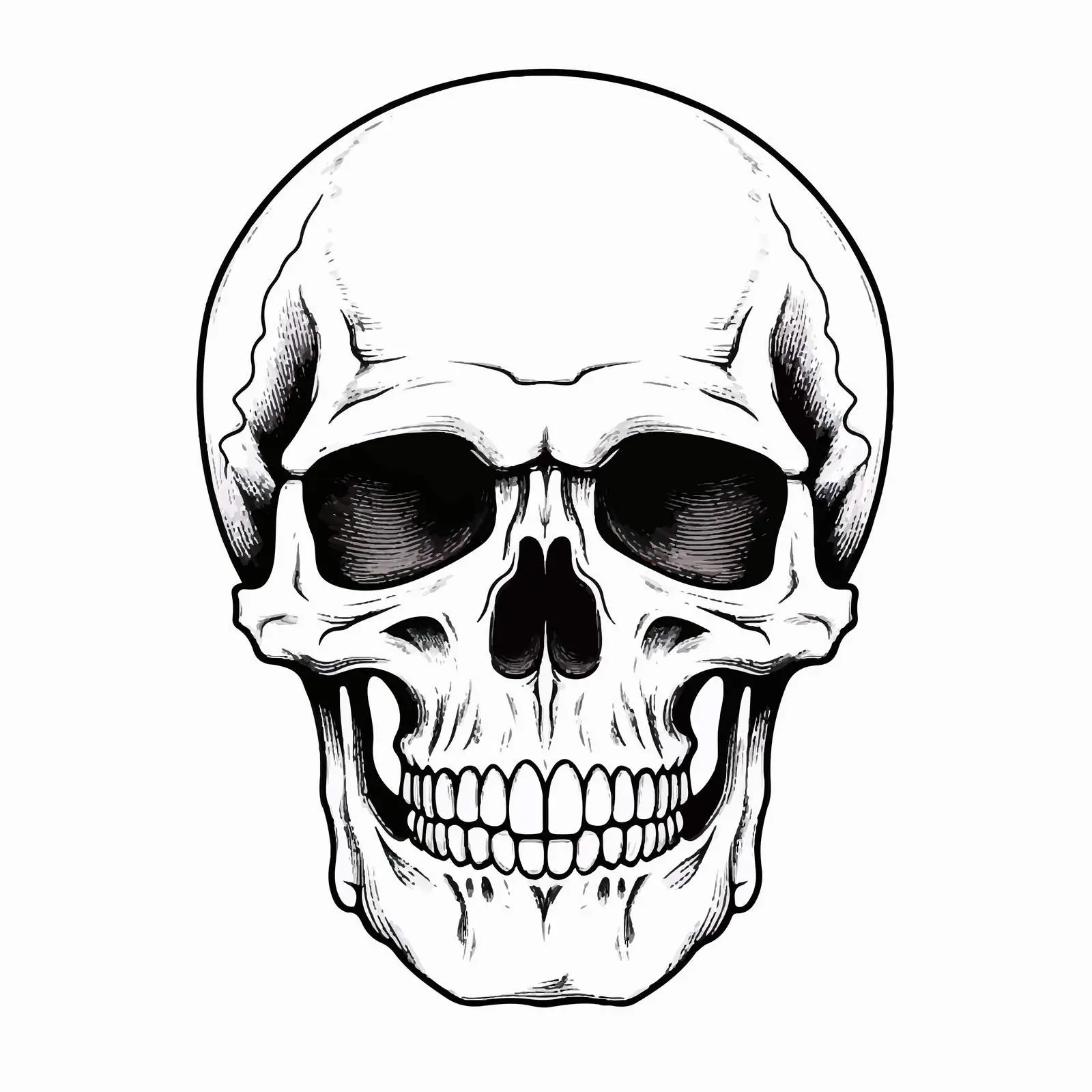 Top View Skull Vector Illustration on White Background — free download from Dotvec