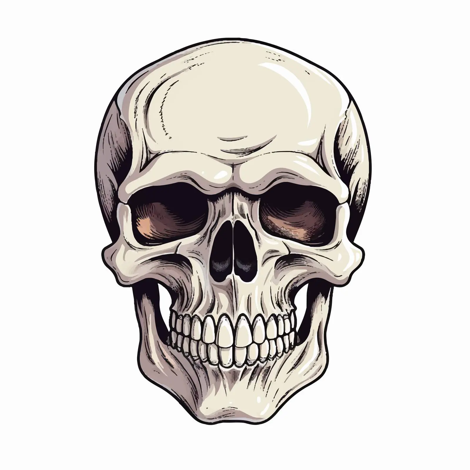 Top View Skull Vector Illustration on White Background — free download from Dotvec