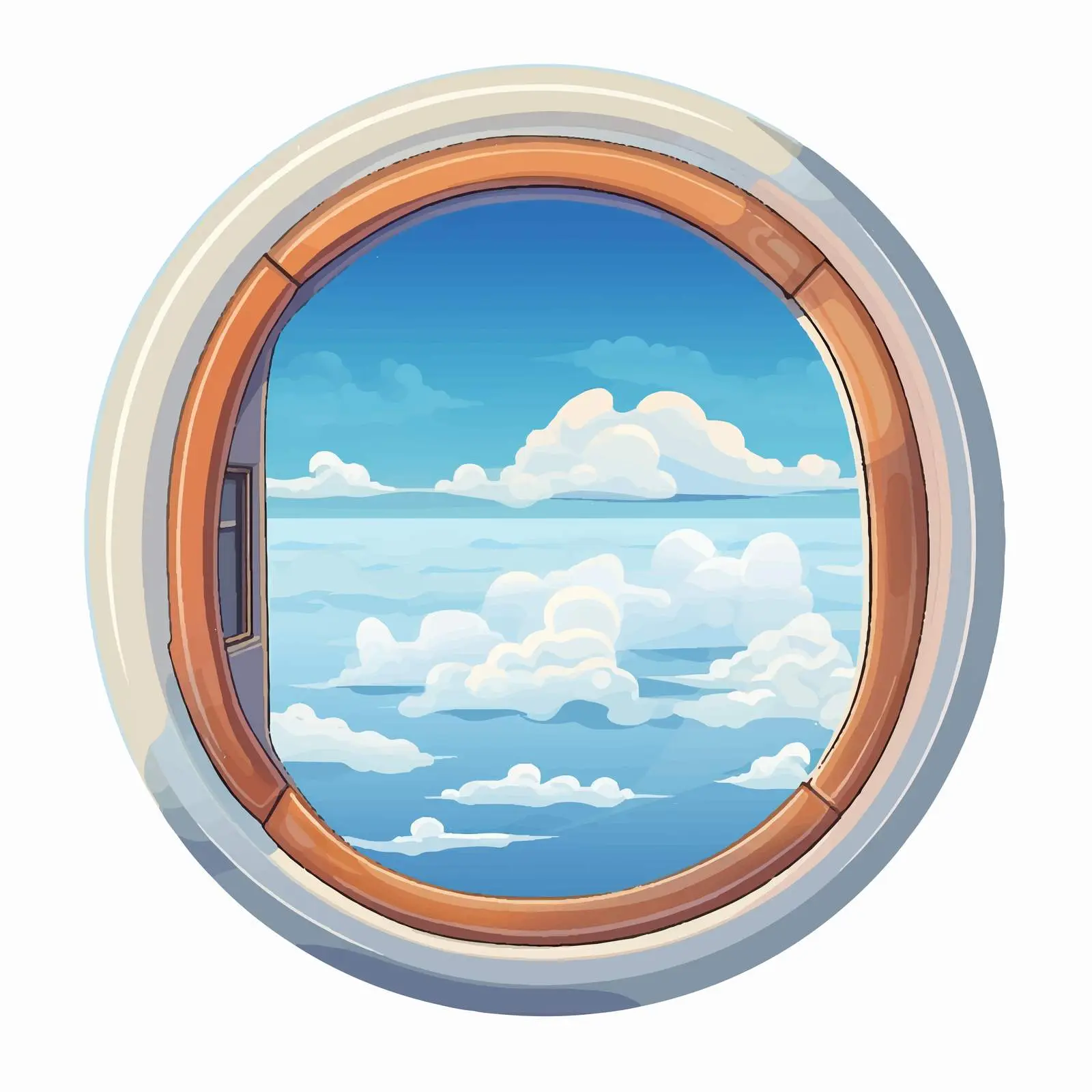 Sky View Through Airplane Window Porthole — free download from Dotvec