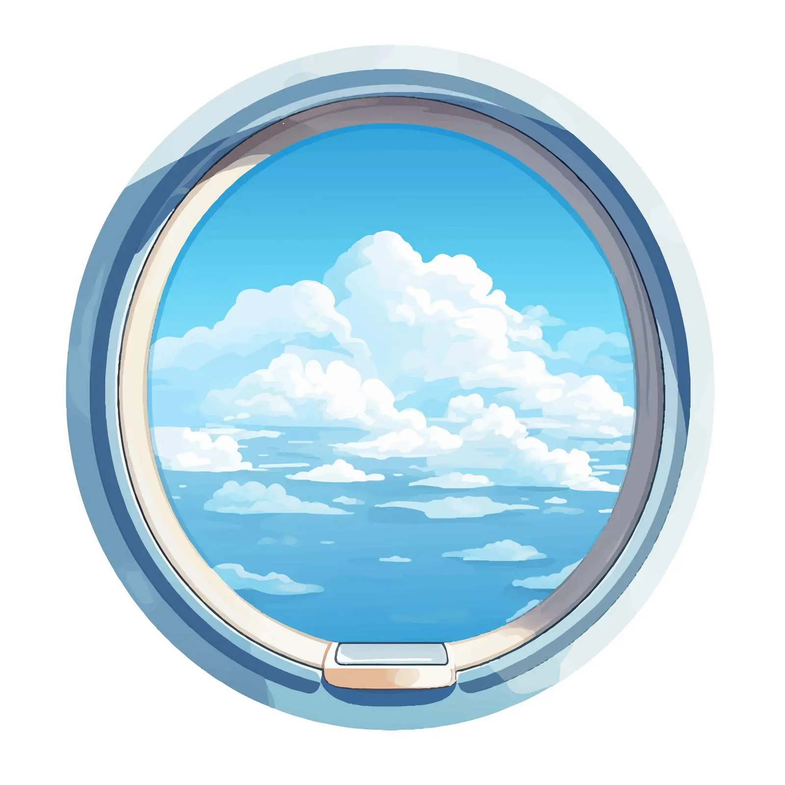 Sky View Through Airplane Porthole — free download from Dotvec
