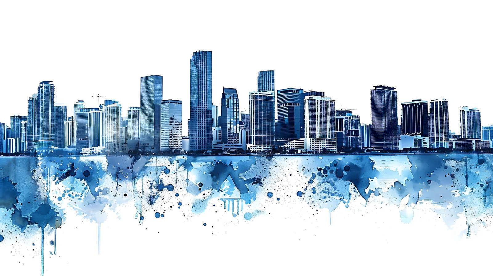 Vibrant Miami Florida Skyline Panorama — free download from Dotvec