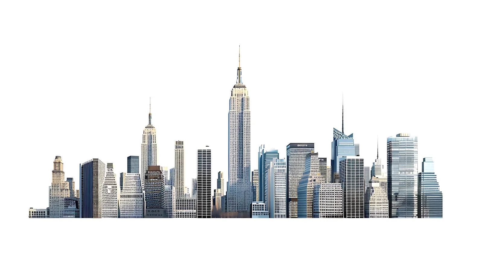 Modern Skyscrapers White Background — free download from Dotvec