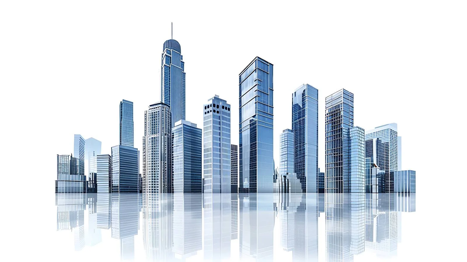 Skyscrapers Isolated White Background — free download from Dotvec