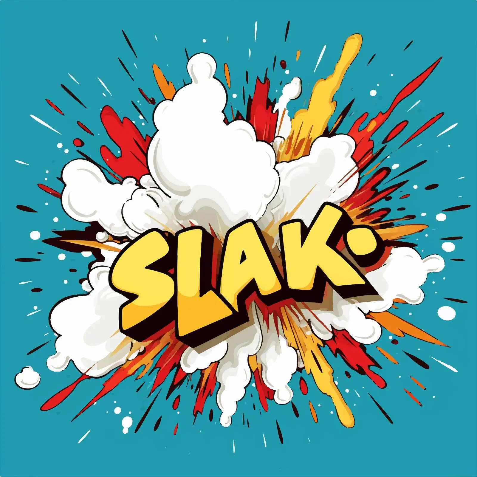 Slang Words Illustration on Explosion Background — free download from Dotvec