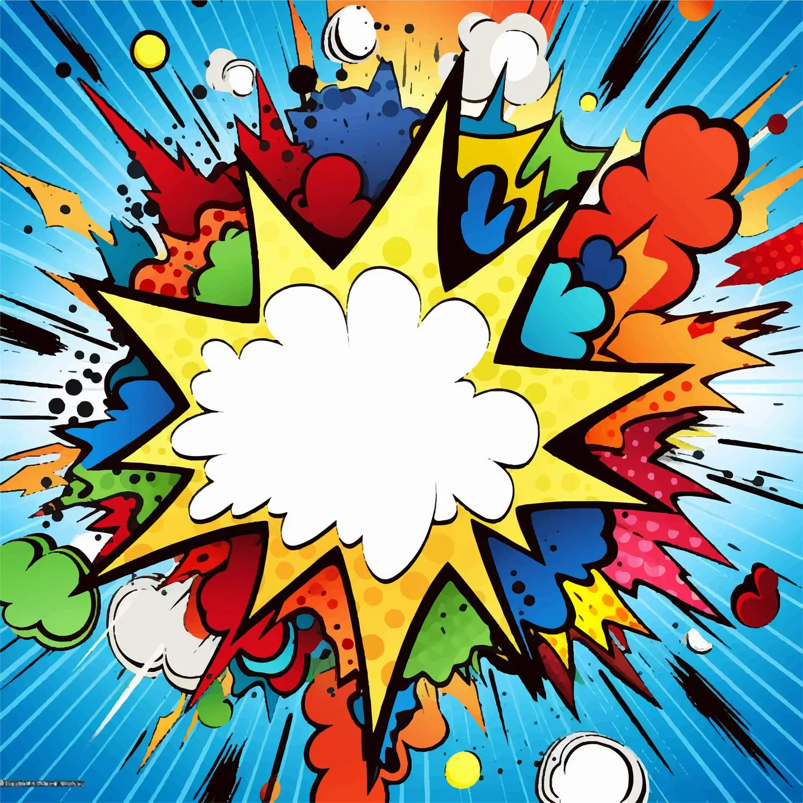 Slang Words on Explosion Background Vector — free download from Dotvec