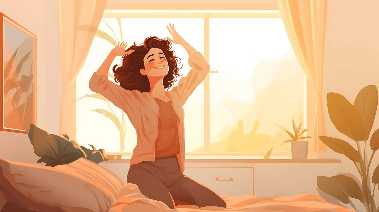 Morning Routine in Bedroom — free download from Dotvec