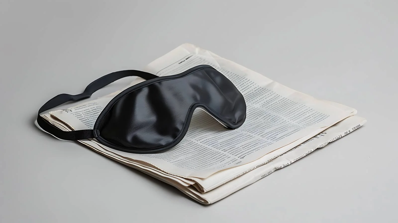 Sleep Mask and Newspaper on Light Background — free download from Dotvec