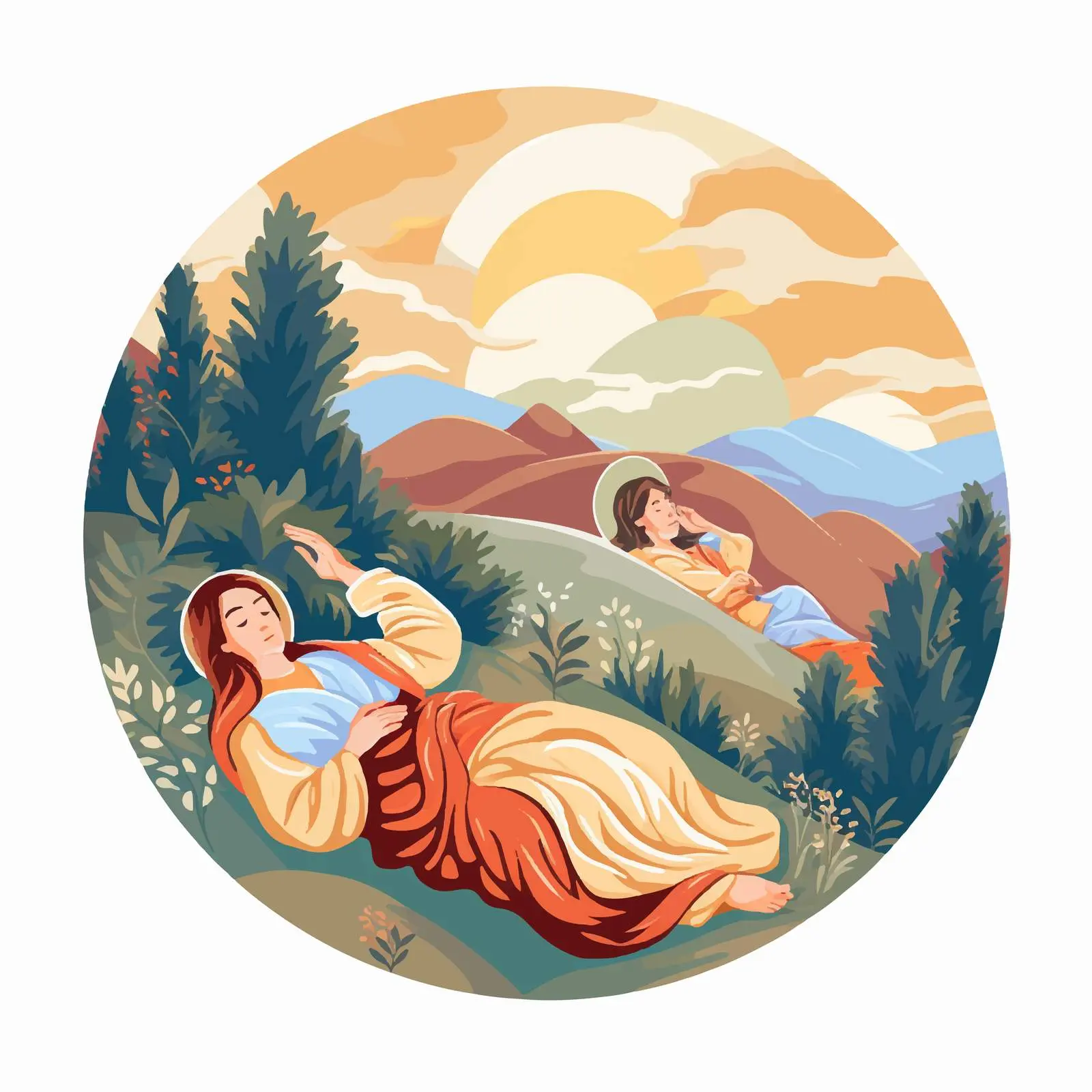 Sleeping Apostles in The Agony in the Garden — free download from Dotvec