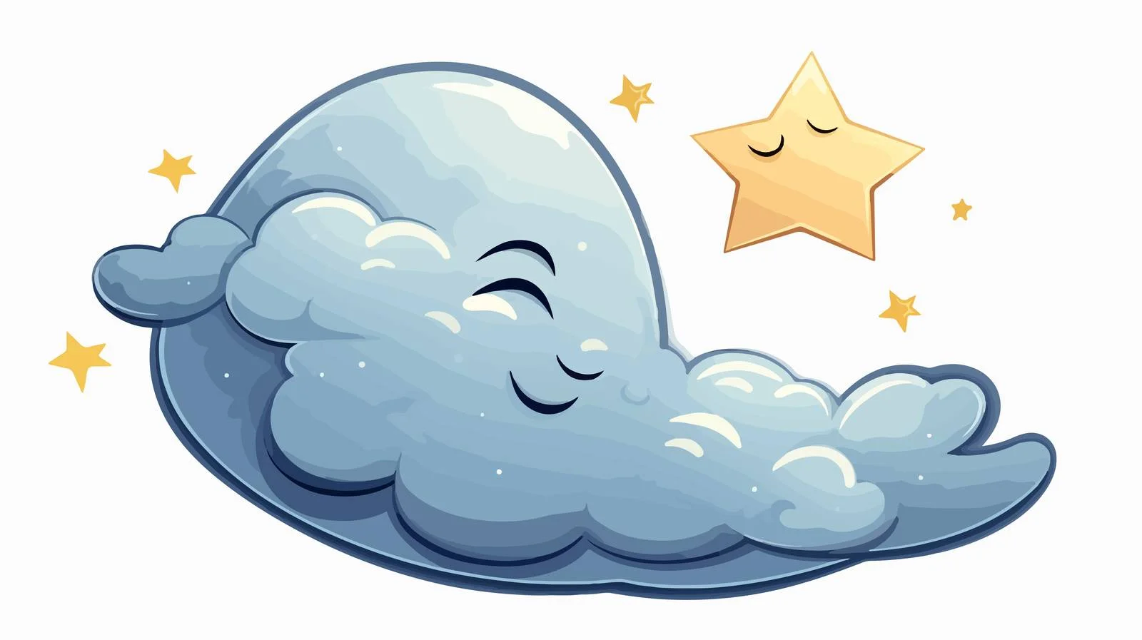 Sleepy Moon Cartoon with Thought Bubble — free download from Dotvec