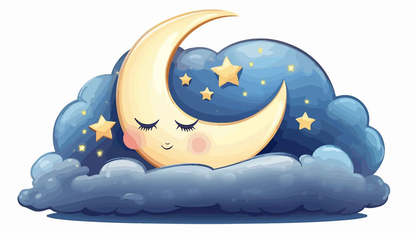 Dreamy Moon Cartoon with Thought Bubble — free download from Dotvec