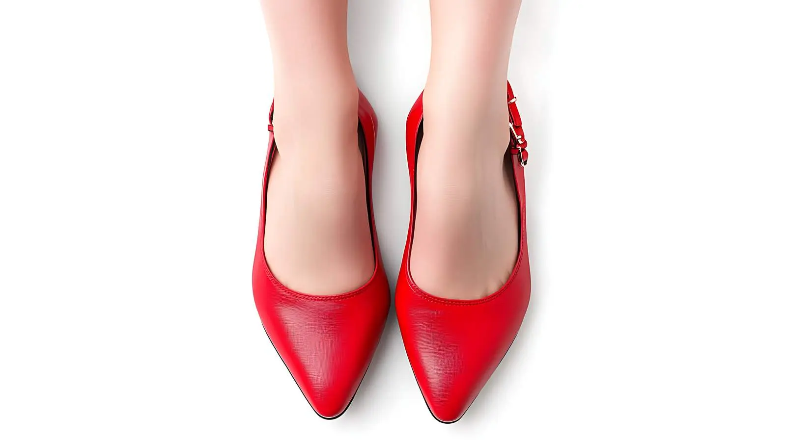 Stylish Woman's Feet in Red Shoes — free download from Dotvec