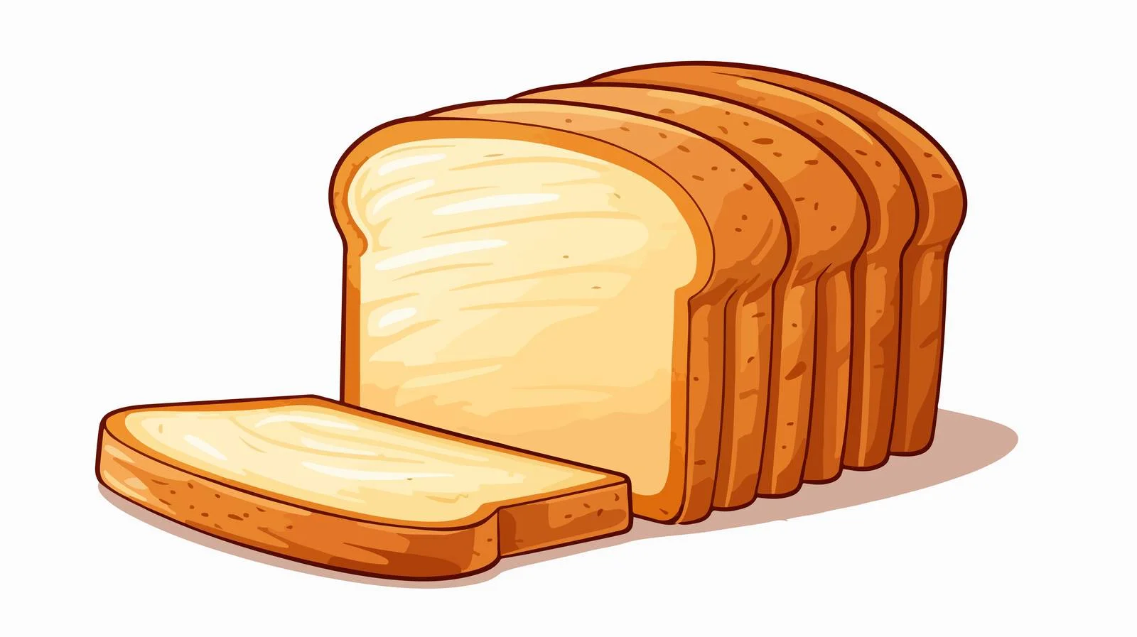 Bread Slice Flat Design Quality Image — free download from Dotvec