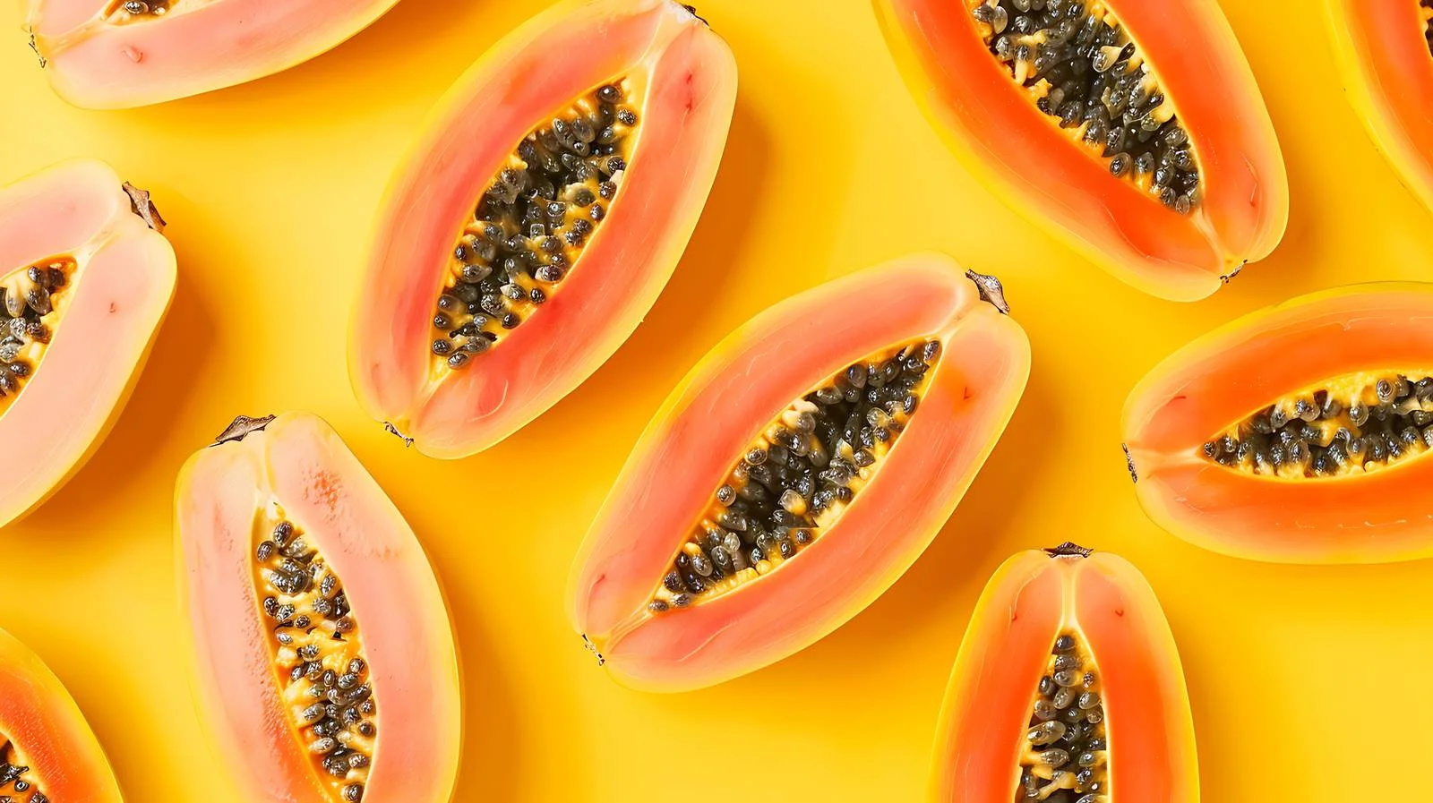 Vibrant Papaya Fruit Slice Display — free download from Dotvec