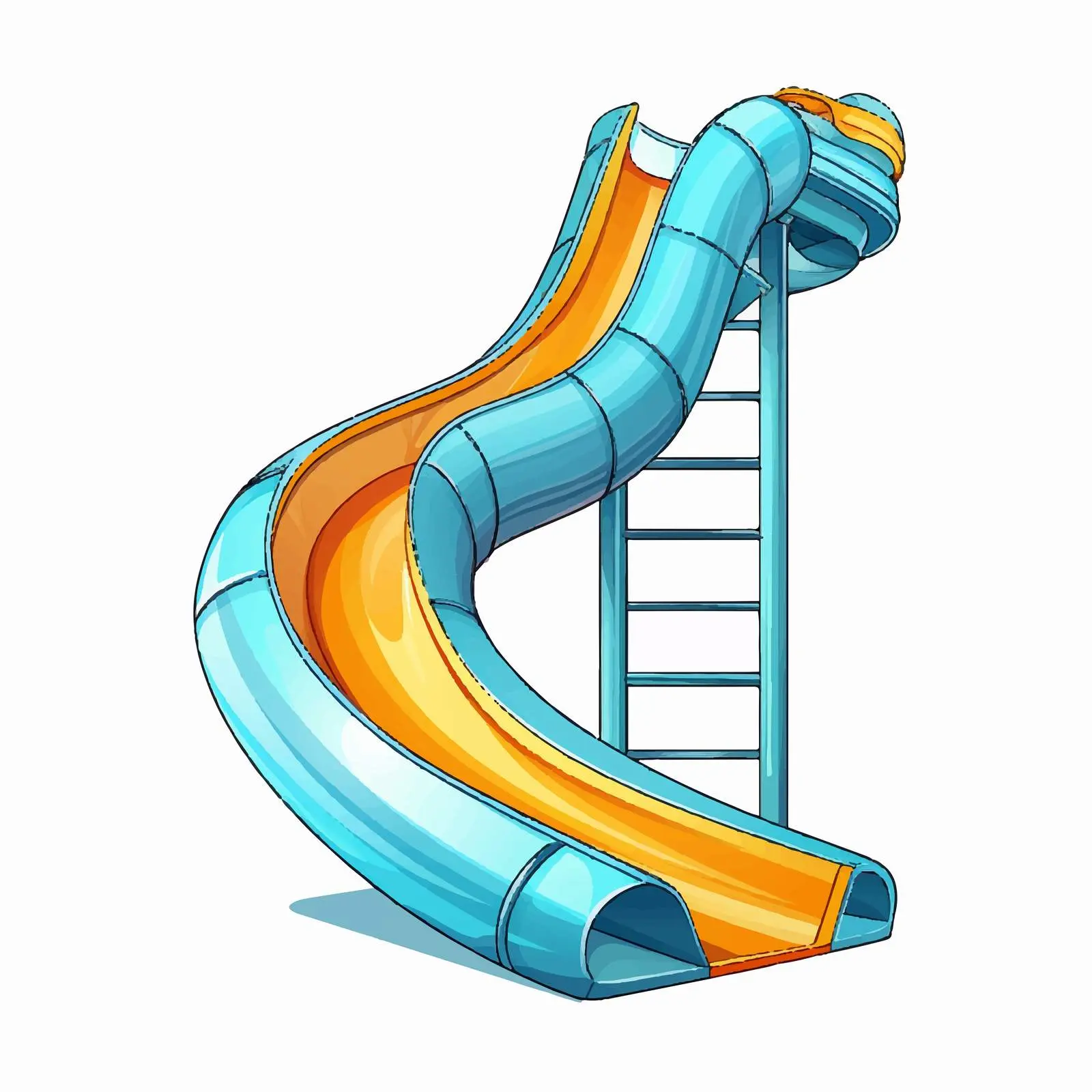 Slide Line Vector Illustration on White Background — free download from Dotvec