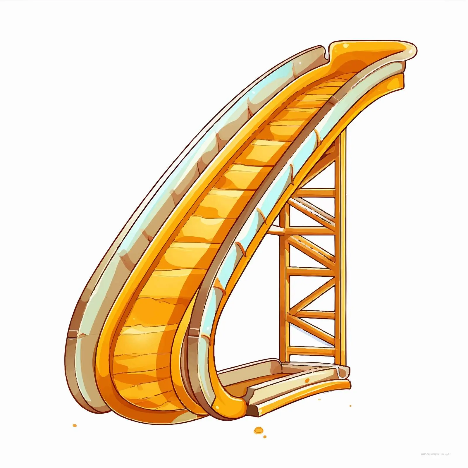 Top View Vector Slide Illustration on White Background — free download from Dotvec