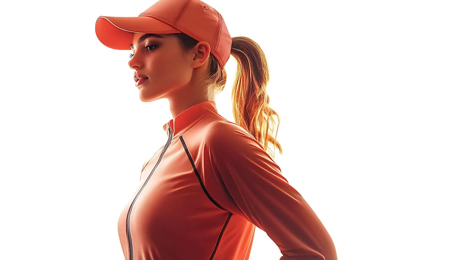 Athletic Girl in Sportwear Isolated on White – free energetic image from Dotvec